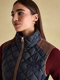 Thumbnail 6 of Joules Women's Braemar Luxe Showerproof Diamond Quilted Gilet - Navy