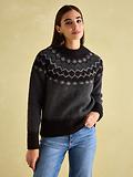 Thumbnail 2 of Joules Women's Victoria Fair Isle Jumper - Charcoal Grey