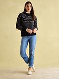 Thumbnail 4 of Joules Women's Victoria Fair Isle Jumper - Charcoal Grey