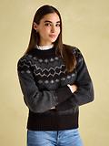 Thumbnail 7 of Joules Women's Victoria Fair Isle Jumper - Charcoal Grey