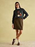 Thumbnail 8 of Joules Women's Bramble Tweed Skirt - Brown