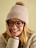 Thumbnail 5 of Joules Women's Effie Knitted Bobble Hat - Camel