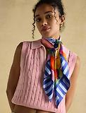 Thumbnail 6 of Joules Women's Bloomfield Silk Scarf - Blue