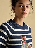 Thumbnail 6 of Joules Women's Renard Jonty Intarsia Knit Jumper - Navy