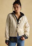 Thumbnail 8 of Joules Women's Rafferty Cable Knit Cardigan - Cream