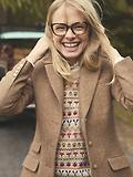 Thumbnail 3 of Joules Women's Canterly Formal Tweed Suit Blazer - Brown Herringbone