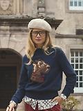 Thumbnail 8 of Joules Women's Monty Dog Knitted Intarsia Jumper - Navy