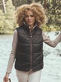 Thumbnail 7 of Joules Women's Reversible Faux Fur Padded Gilet - Brown/Cream