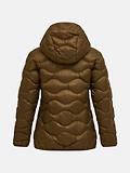 Thumbnail 8 of Peak Performance Women's Helium Down Hooded Jacket - Meadow Moss/Sierra Sand
