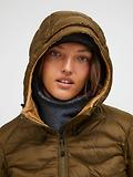 Thumbnail 4 of Peak Performance Women's Helium Down Hooded Jacket - Meadow Moss/Sierra Sand