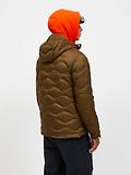 Thumbnail 5 of Peak Performance Men's Helium Utility Down Hooded Jacket - Meadow Moss / Sierra Sand