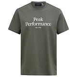 Thumbnail 1 of Peak Performance Men's Original Tee - Pine Needle/ Off White