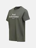 Thumbnail 3 of Peak Performance Men's Original Tee - Pine Needle/ Off White
