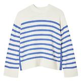 Thumbnail 1 of Joules Women's Alexandra Stripe Jumper - Cream/Blue