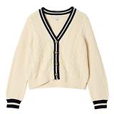 Thumbnail 1 of Joules Women's Centre Court Cable Knit Cardigan - Cream