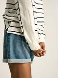Thumbnail 8 of Joules Women's Southwold Button Down Striped Sweatshirt - Navy