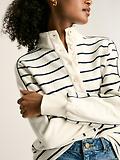 Thumbnail 7 of Joules Women's Southwold Button Down Striped Sweatshirt - Navy