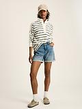 Thumbnail 2 of Joules Women's Southwold Button Down Striped Sweatshirt - Navy