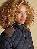 Thumbnail 7 of Joules Women's Braemar Luxe Showerproof Diamond Quilted Coat - Navy Blue