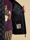 Thumbnail 9 of Joules Women's Braemar Luxe Showerproof Diamond Quilted Coat - Navy Blue