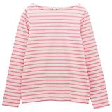 Thumbnail 1 of Joules Women's Harbour Boat Neck 100% Cotton Long Sleeve Breton Top - Cream/Pink