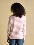 Thumbnail 3 of Joules Women's Harbour Boat Neck 100% Cotton Long Sleeve Breton Top - Cream/Pink