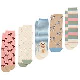 Thumbnail 1 of Joules Women's Everyday Ankle Socks 5 Pack UK 4-8 - Multi Ecru Dog
