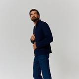 Thumbnail 4 of Oliver Sweeney Men's Garstang Knitted Merino Wool Blend Jacket - Navy