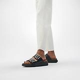 Thumbnail 2 of FitFlop Women's GEN-FF Buckle Two-Bar Leather Slides - Black