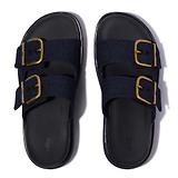 Thumbnail 3 of FitFlop Women's GEN-FF Max Buckle Two-Bar Denim Slides - Dark Denim