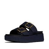 Thumbnail 5 of FitFlop Women's GEN-FF Max Buckle Two-Bar Denim Slides - Dark Denim
