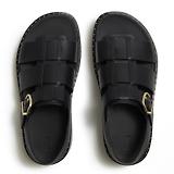 Thumbnail 2 of FitFlop Women's GEN-FF Max Tumbled-Leather Fisherman Sandals - All Black