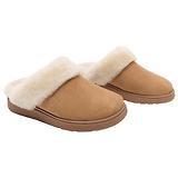 Thumbnail 1 of FitFlop Women's GEN-FF Shearling Suede Slippers - Desert Tan