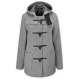 Thumbnail 1 of Gloverall Women's Short Slim Fit Freda Duffle Coat Silver Prince of Wales