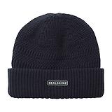 Thumbnail 1 of Sealskinz Gressenhall Waterproof Cold Weather Textured Stripe Roll Cuff Beanie - Navy