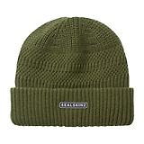 Thumbnail 1 of Sealskinz Gressenhall Waterproof Cold Weather Textured Stripe Roll Cuff Beanie - Olive