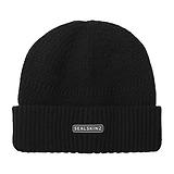 Thumbnail 1 of Sealskinz Gressenhall Waterproof Cold Weather Textured Stripe Roll Cuff Beanie - Black