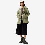 Thumbnail 3 of Hunter Unisex Downpour Izzy Pu Hooded Jacket - Deep Lichen Green