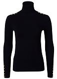 Thumbnail 1 of Holland Cooper Women's Buttoned Knit Roll Neck - Black