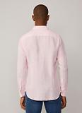Thumbnail 6 of Hackett Men's Tailored Fit Linen Kent Shirt - Summer Pink
