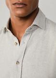 Thumbnail 4 of Hacket Men's Brushed Herringbone Shirt - Metal Grey