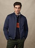 Thumbnail 6 of Hackett Men's Heritage Logo Blouson Jacket - Midnight Blue