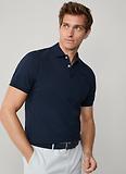 Thumbnail 2 of Hackett Men's Slim Fit Short Sleeve Pique Polo Shirt - Navy