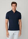 Thumbnail 4 of Hackett Men's Slim Fit Short Sleeve Pique Polo Shirt - Navy