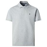Thumbnail 1 of Hackett Men's Slim Fit Short Sleeve Pique Polo Shirt - Light Grey Marl