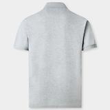 Thumbnail 3 of Hackett Men's Slim Fit Short Sleeve Pique Polo Shirt - Light Grey Marl