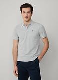 Thumbnail 5 of Hackett Men's Slim Fit Short Sleeve Pique Polo Shirt - Light Grey Marl