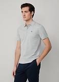 Thumbnail 6 of Hackett Men's Slim Fit Short Sleeve Pique Polo Shirt - Light Grey Marl