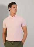 Thumbnail 3 of Hackett Men's Slim Fit Short Sleeve Pique Polo - Summer Pink