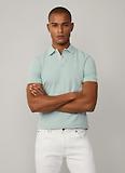 Thumbnail 4 of Hackett Men's Slim Fit Short Sleeve Pique Polo - Menthol Green
